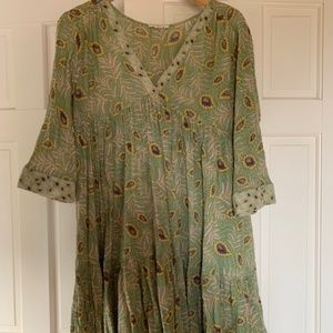 ba&sh Green Floral Dress